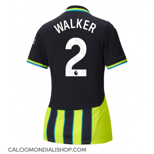 Maglie da calcio Manchester City Kyle Walker #2 Seconda Maglia Femminile 2024-25 Manica Corta